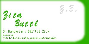 zita buttl business card